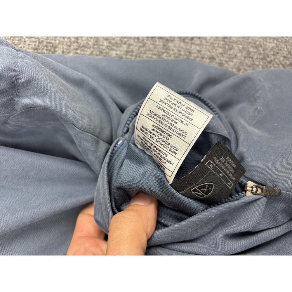 Nike Fleece‎ Vest Mens M Blue Gray Reversible Full Zip Mock Neck Swoosh Logo - Picture 9 of 10